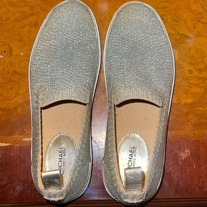 Michael Kors gold slip-on